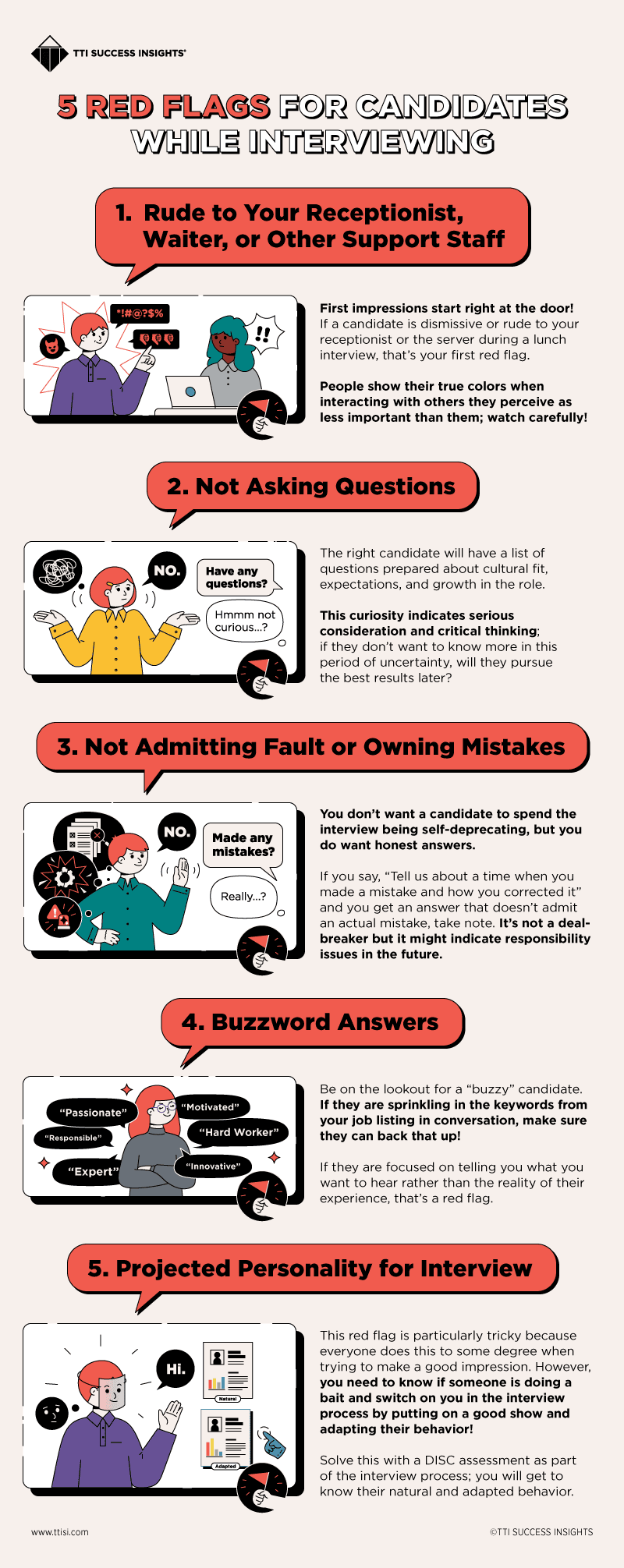 Red Flags While Interviewing - Infographic