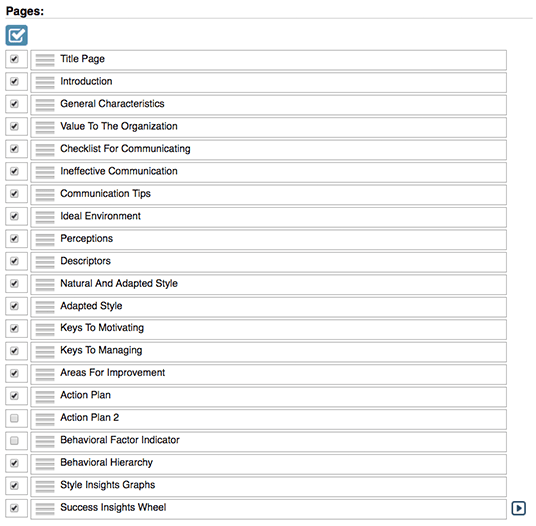 Custom Report Sections