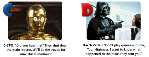 C-3PO and Darth Vadar - Star Wars