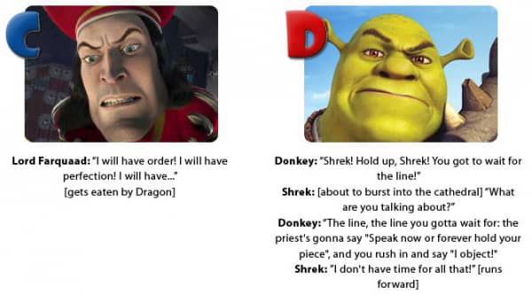Lord Farquaad and Shrek - Shrek