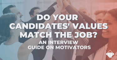 Do your candidates' values match the job? AN INTERVIEW GUIDE ON MOTIVATORS | Hiring