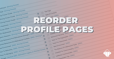 Reorder Profile Pages